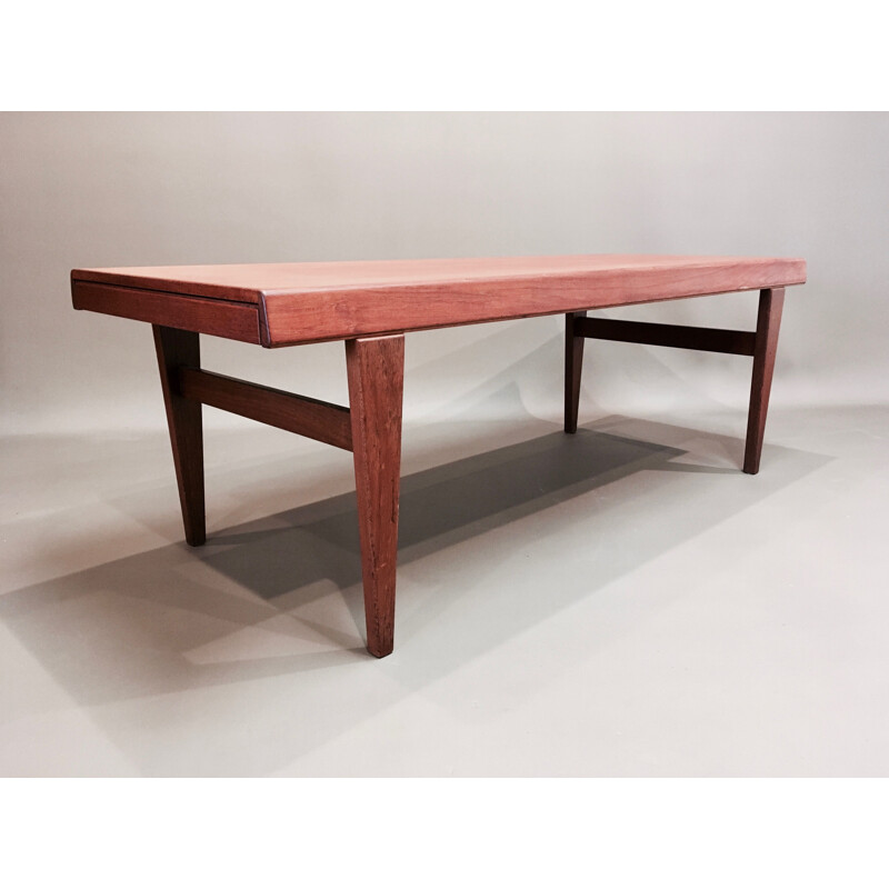 Elegant 1950's vintage Scandinavian teak coffee table Johannes Andersen