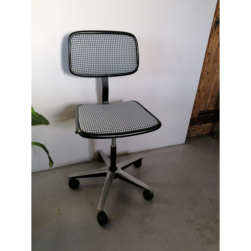 Vintage houndstooth office chair