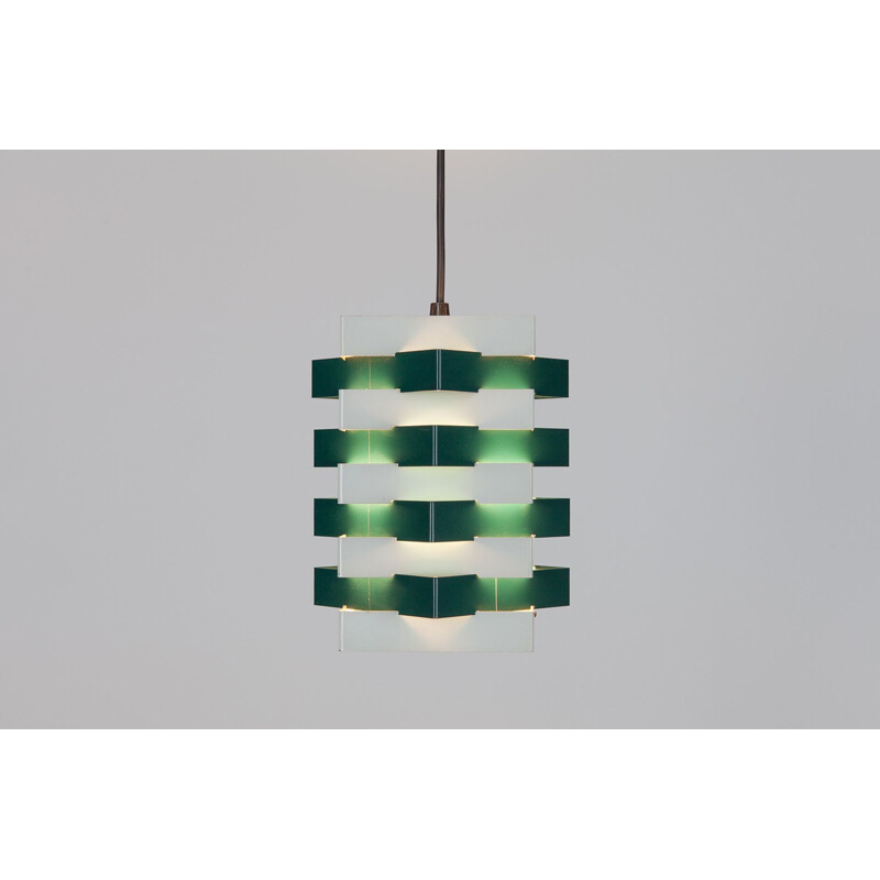 Vintage ceiling lamp in Green by Johannes Joseph Maria Hoogervorst