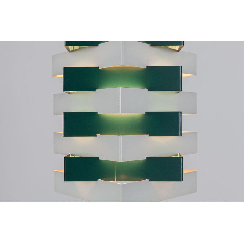 Vintage ceiling lamp in Green by Johannes Joseph Maria Hoogervorst