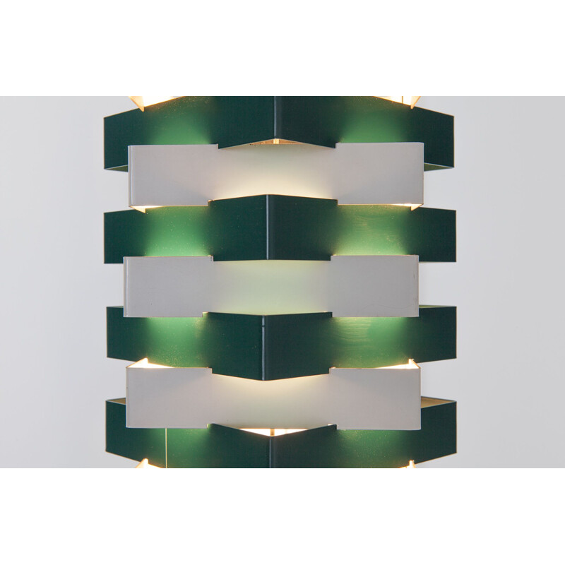 Vintage ceiling lamp in Green by Johannes Joseph Maria Hoogervorst