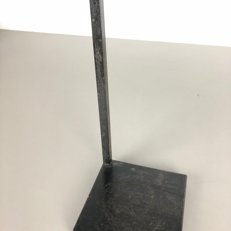 Original German Modernist Cubic Metal Ashtray Stand, Germany, 1960s