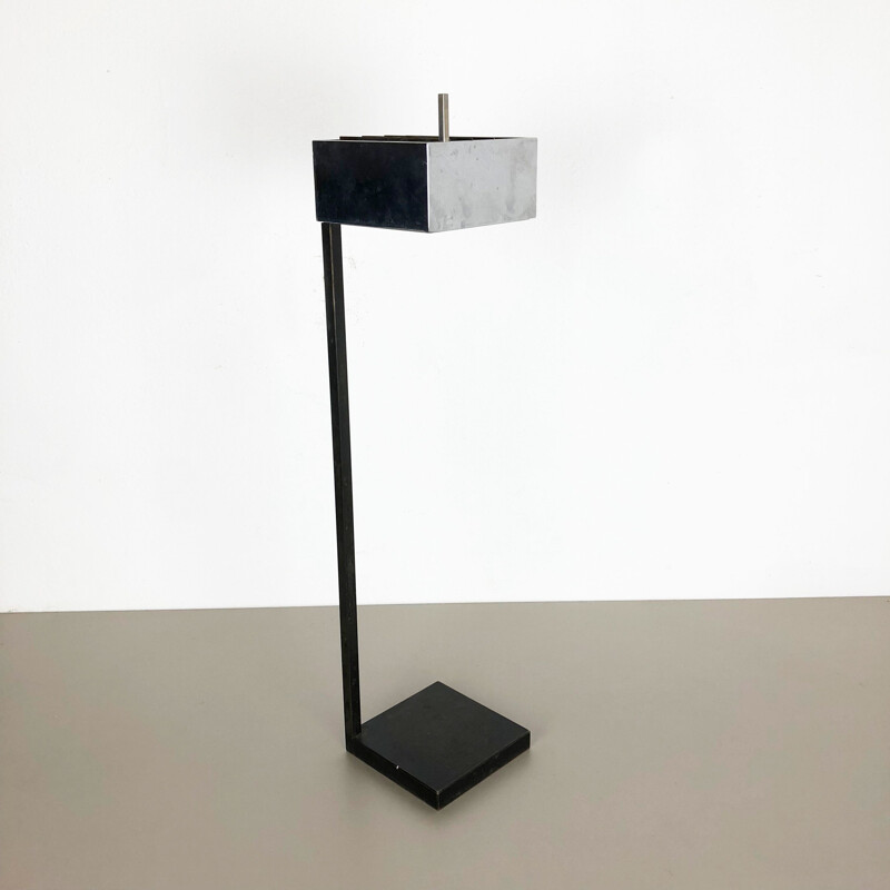 Original German Modernist Cubic Metal Ashtray Stand, Germany, 1960s