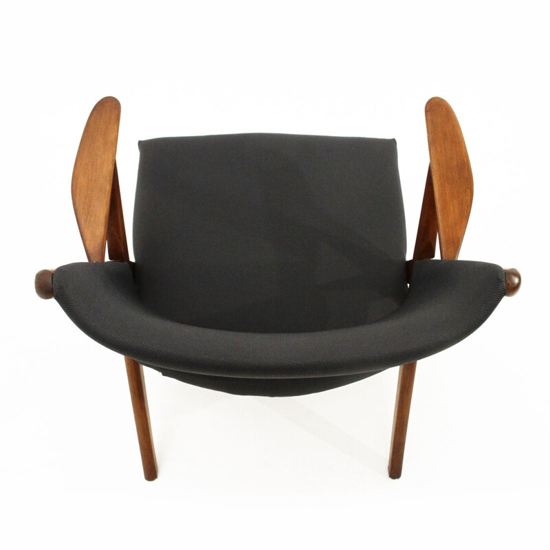 Italian black Armchair from Dal Vera, Mid-Century 1950s