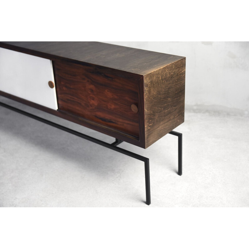 Zoomorphic Vintage Scandinavian Rosewood Long Sideboard, Mid-Century 1960s