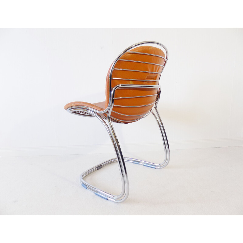 Rima Sabrina leather dining chair by Gastone Rinaldi