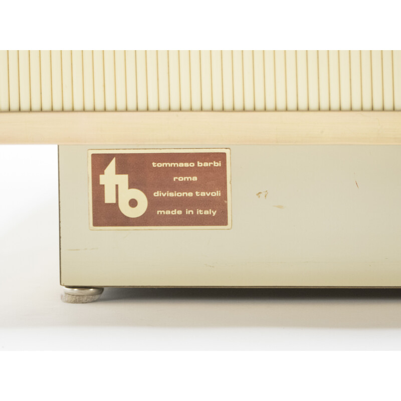 Table basse vintage rare faux bambou laiton de Tommaso Barbi 1970
