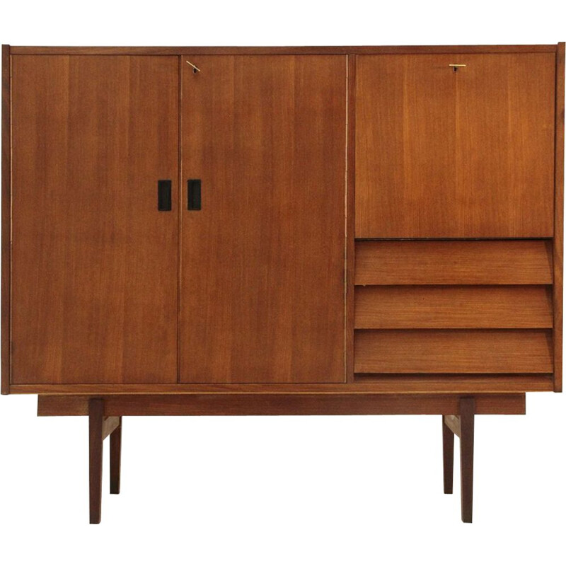 Italian teak Sideboard with bar Mid-Century 1960s