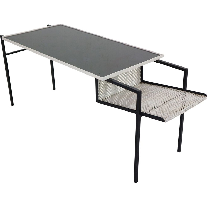 Table vintage avec porte magazine pour Artimeta Soest Holland par Floris Fiedeldij 1955