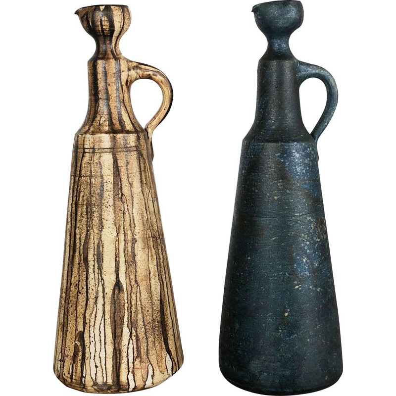 Pair of vintage ceramic vases by Gerhard Liebenthron, Germany 1980