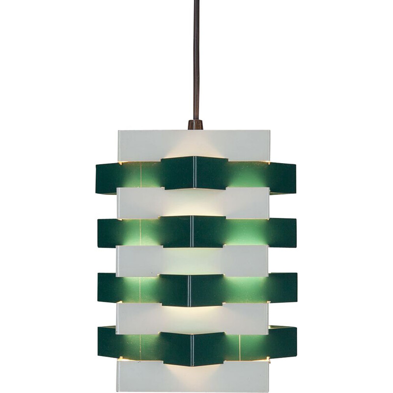 Vintage ceiling lamp in Green by Johannes Joseph Maria Hoogervorst