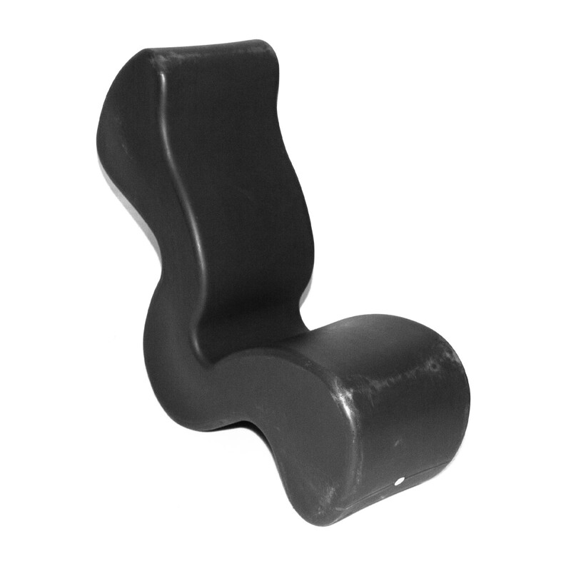 Black Phantom Chair by Verner Panton for Innovation Randers