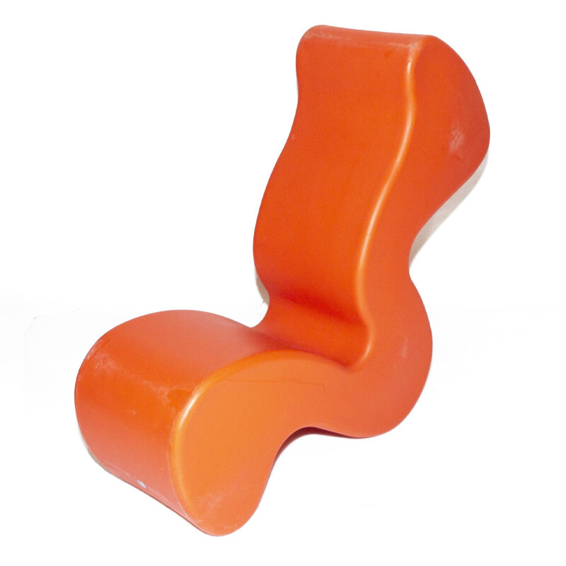Chaise vintage Orange Phantom de Verner Panton pour l'innovation Randers