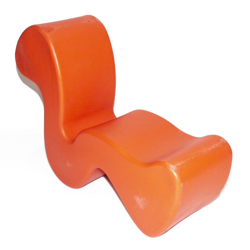 Chaise vintage Orange Phantom de Verner Panton pour l'innovation Randers