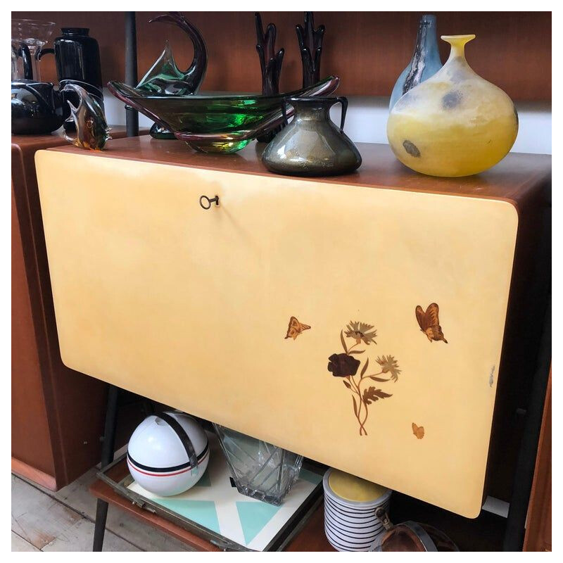 Silvio Cavatorta Mid-Century Modern Teak Sideboard Bookcase, circa 1960