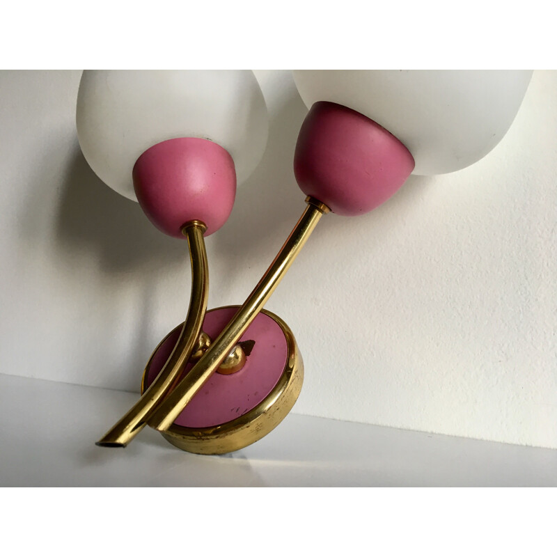  Vintage Double Retro Double Wall Light CHIC Raspberry