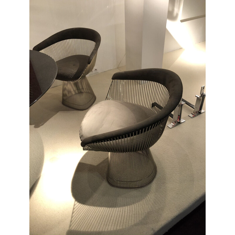 Set of 6 vintage armchairs by Warren Platner