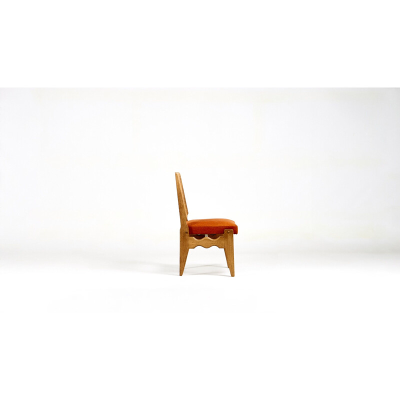 Suite of 6 vintage chairs model Dumortier by Robert Guillerme