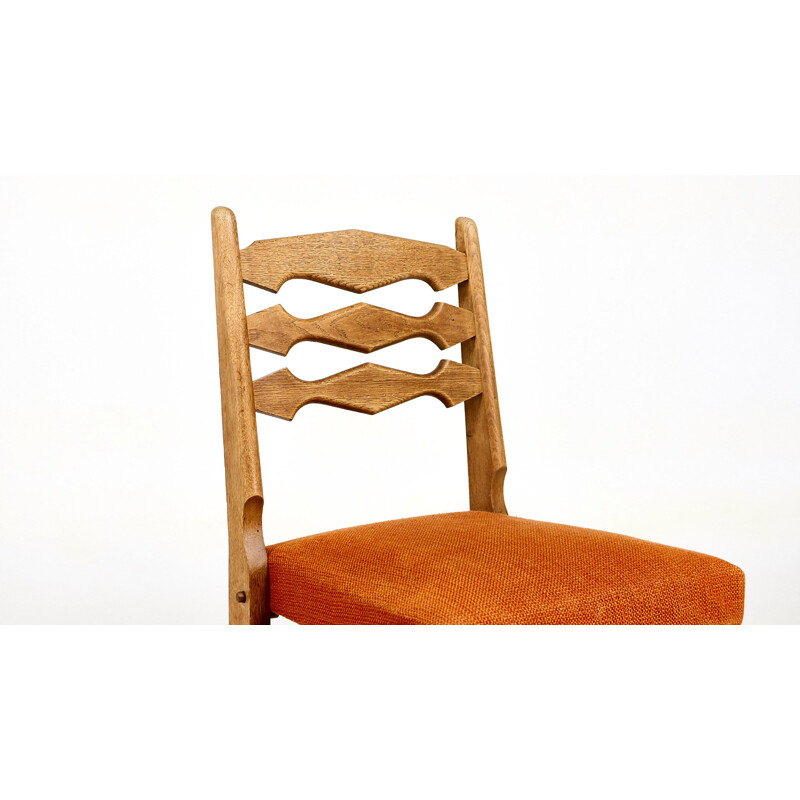 Suite of 6 vintage chairs model Dumortier by Robert Guillerme