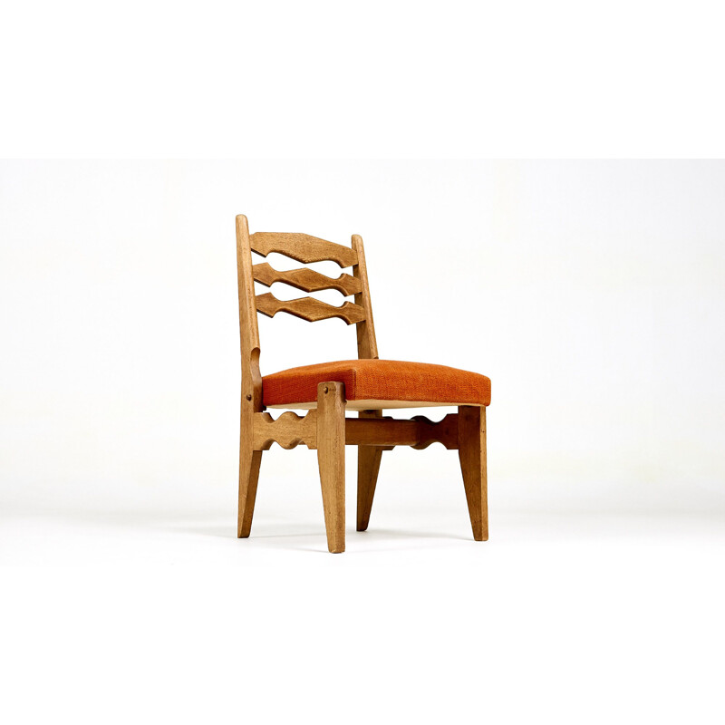 Suite of 6 vintage chairs model Dumortier by Robert Guillerme
