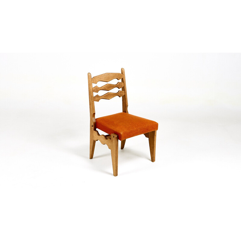 Suite of 6 vintage chairs model Dumortier by Robert Guillerme