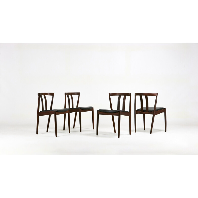 Suite of 4 Vintage Scandinavian Chairs, Denmark 60s