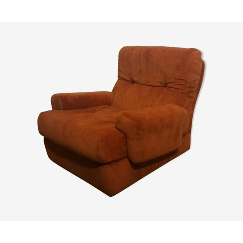 Vintage velvet Steiner armchair 1960