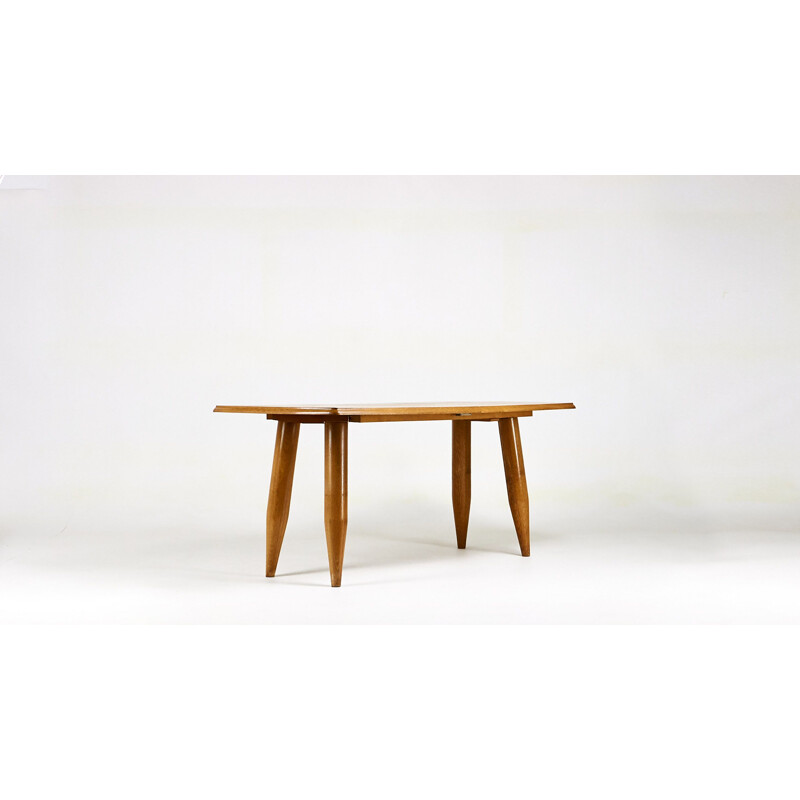Vintage dining table Guillerme and Chambron, C 1960