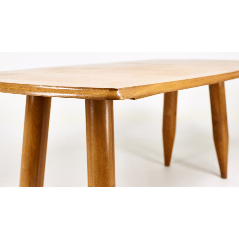 Vintage dining table Guillerme and Chambron, C 1960