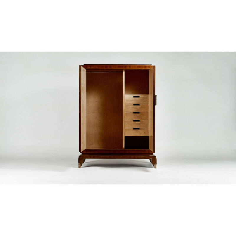 Vintage cabinet in rosewood and gilded bronze Jean Pascaud 1940