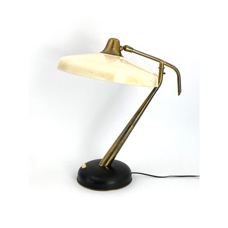 Vintage-Schreibtischlampe Mod. 331 Richtungsanzeige aus Messing, Prod. Lumi, Oscar Torlasco 1950