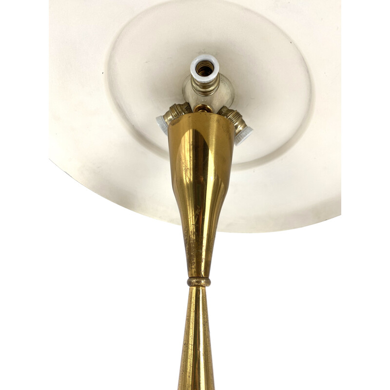 Oscar Torlasco Mid-Century Mod. 442 Brass Executive Desk Lamp, Prod. Lumi, Circa 1955