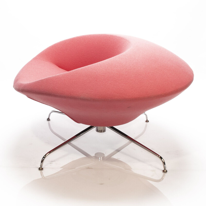 Pink Kirk Lounge Chair by René Holten for Artifort, 1990s