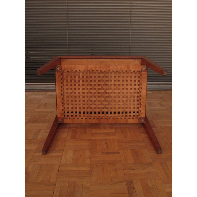 Nightstand Teak and Rattan Bedside Table Severin Hansen Jr