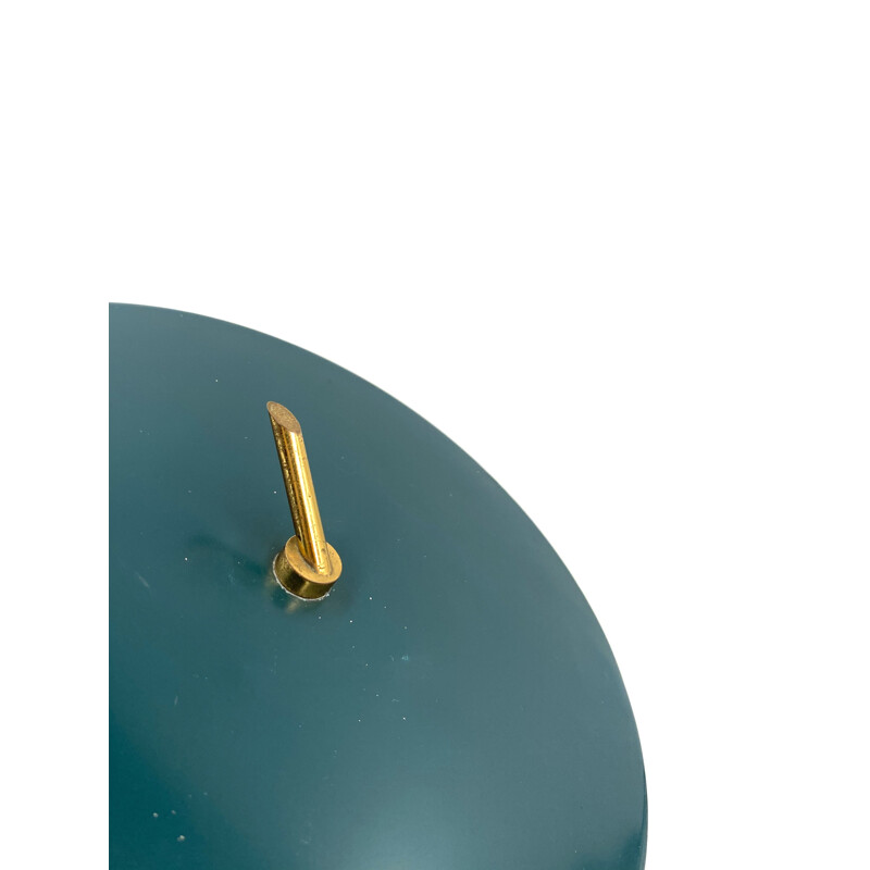 Table Lamp, Petrol green Stilux, Milan Mid-century 1950