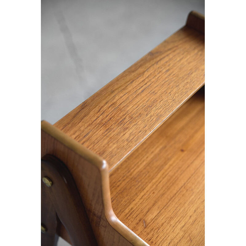 Mid-Century Modern Swedish Teak Nightstands with Drawer, 1950s