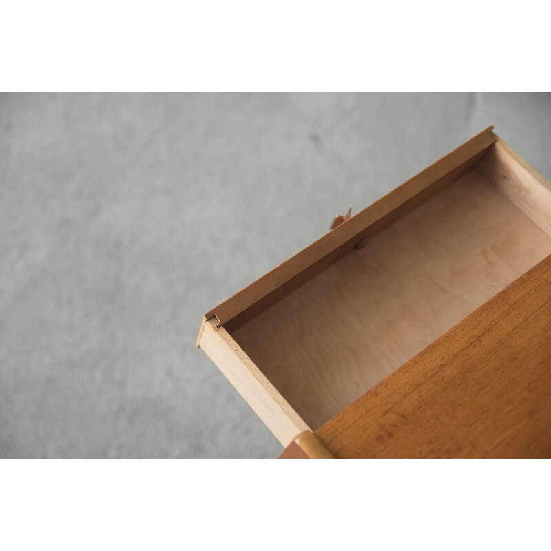 Mid-Century Modern Swedish Teak Nightstands with Drawer, 1950s