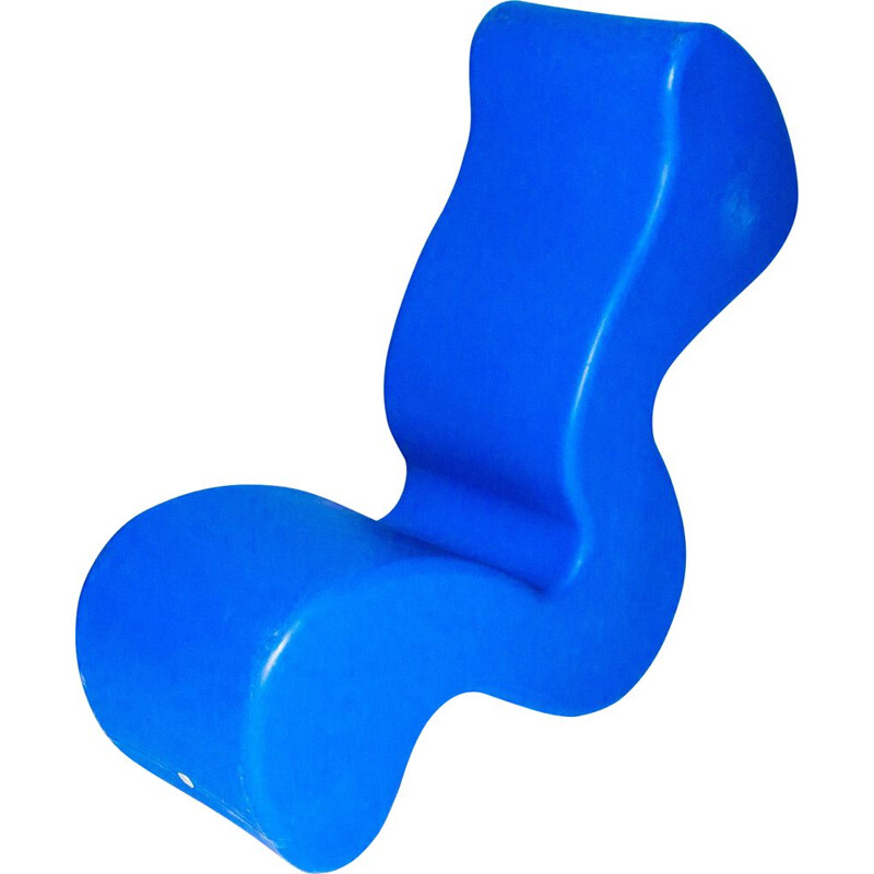 Chaise vintage Blue Phantom de Verner Panton pour l'innovation Randers