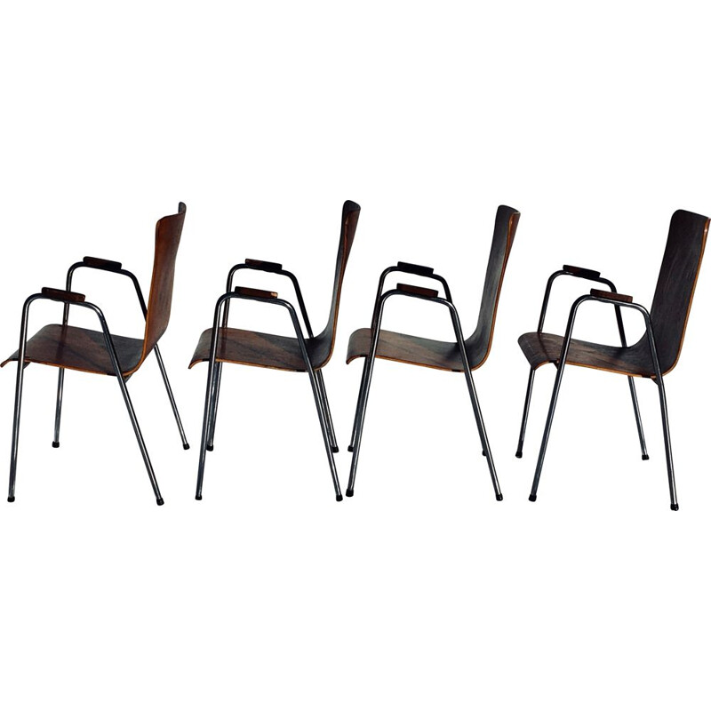 Set de 4 chaises vintage scandinave en teck