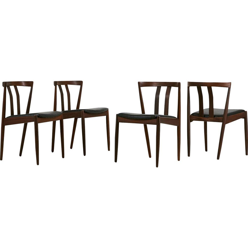 Suite of 4 Vintage Scandinavian Chairs, Denmark 60s