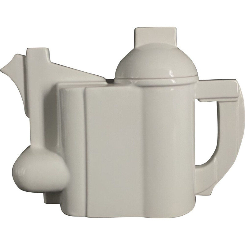 Vintage cubist porcelain teapot 'Omaggio a Kazimir Malevich' by Bauhaus Cleto Munari