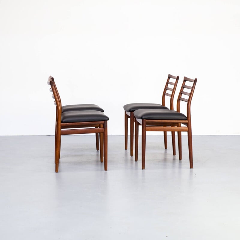 Set 4 Erling Torvits dining chair for Soro Stolefabrik 1960s 