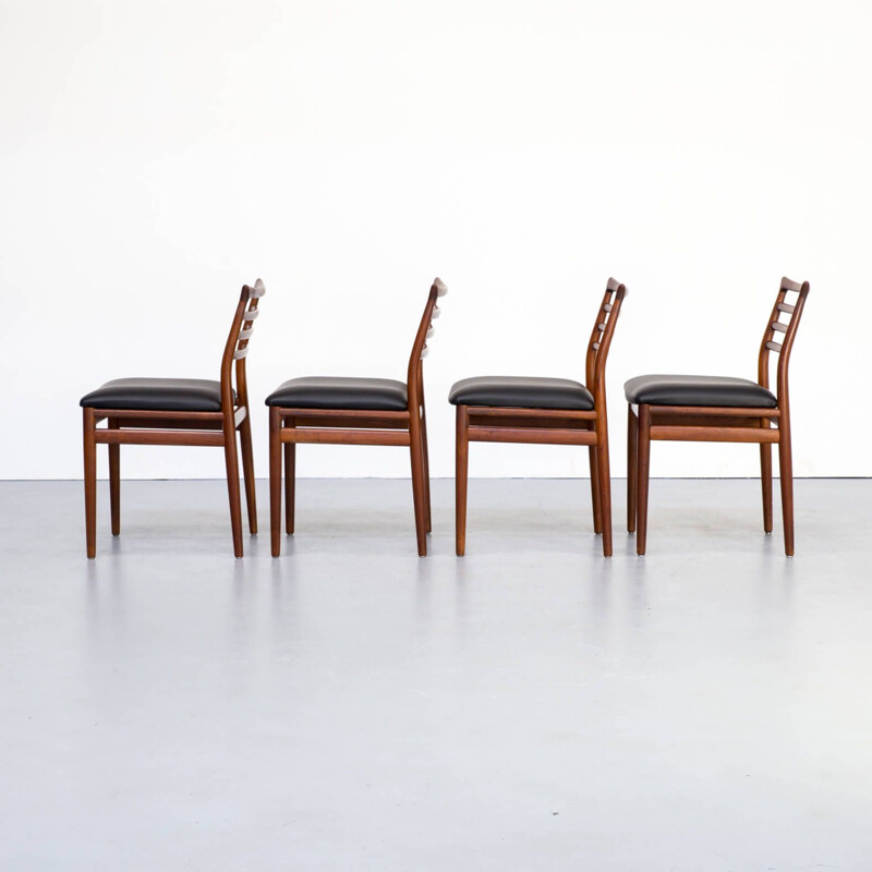 Set 4 Erling Torvits dining chair for Soro Stolefabrik 1960s 