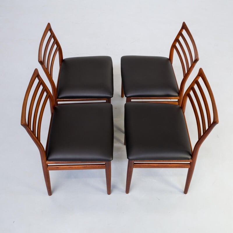 Set 4 Erling Torvits dining chair for Soro Stolefabrik 1960s 