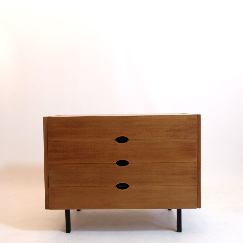 Vintage veneer chest of drawers by Joseph André Motte, 1960