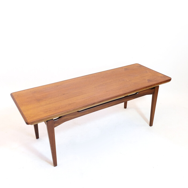 Table basse vintage scandinave avec allonges, 1960