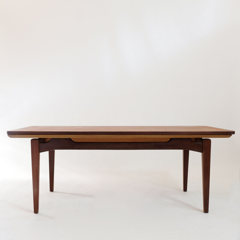 Scandinavian vintage coffee table with extensions, 1960