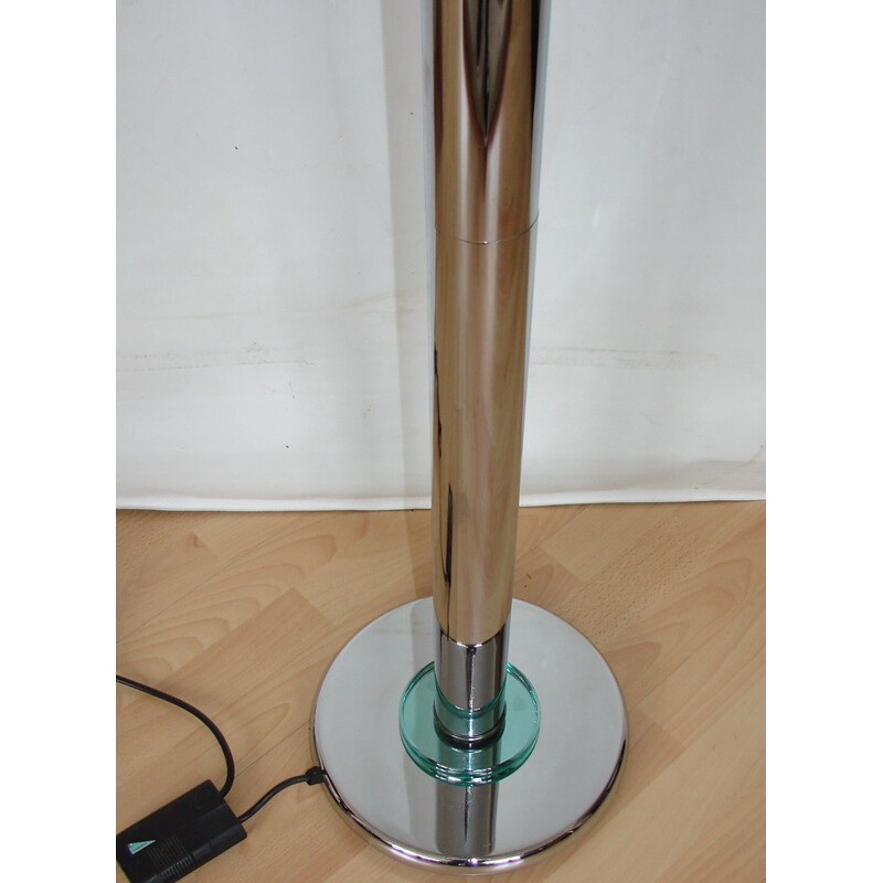 Vintage floor lamp in chromed steel and plastic, 1980