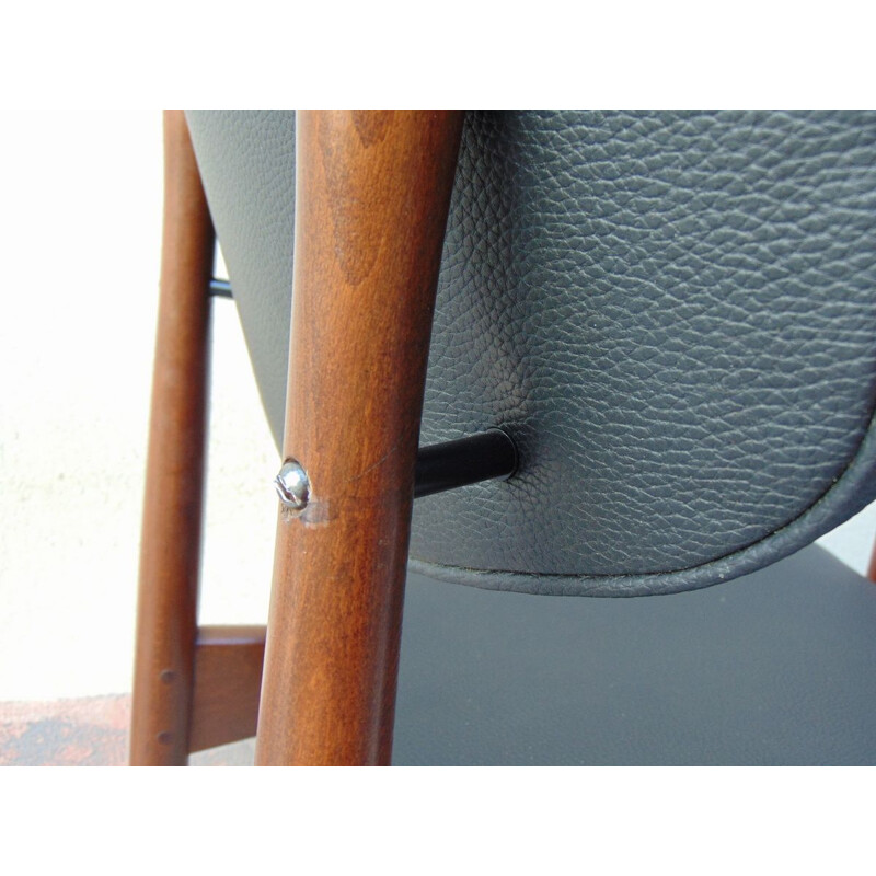 Chaises vintage Anonima Castelli en cuir écologique