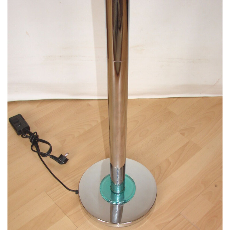 Floor lamp chrome steel and plastic 1980